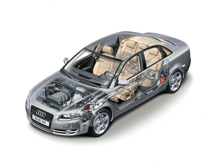 Схема Audi A4 2.0T Sedan (B7, 8E) 2004 года  (фото 26 из 26)